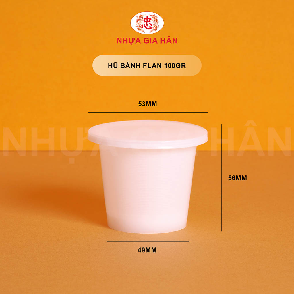 HŨ BÁNH FLAN NHỰA PP 100GR HŨ BÁNH FLAN NHỰA PP 100GR - Ảnh 1